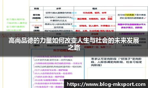 高尚品德的力量如何改变人生与社会的未来发展之路